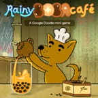 Rainy boba cafe