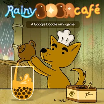 Rainy boba cafe